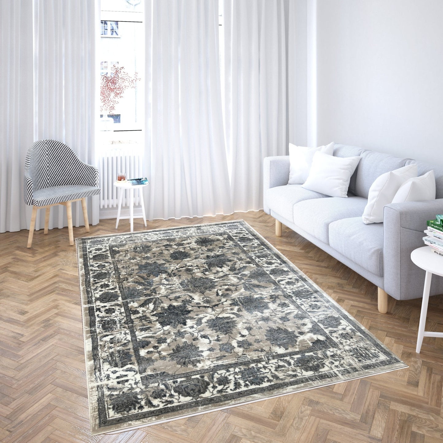 Canvello Area Rugs Premium Rugs for Living Room, Bedroom, Home Dining, Ivory, Grey, Beige