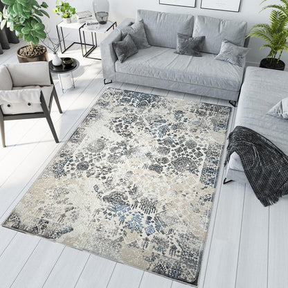 Canvello Area Rugs Premium Rugs for Living Room, Bedroom, Home Dining, Ivory, Grey, Beige, Blue