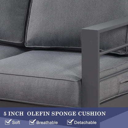 Modern Aluminum Outdoor Patio Furniture Set with Cushions