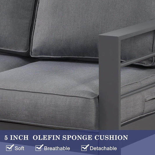 Modern Aluminum Outdoor Patio Furniture Set with Cushions