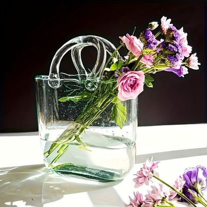 Nordic Style Handbag Glass Vase Fish Tank
