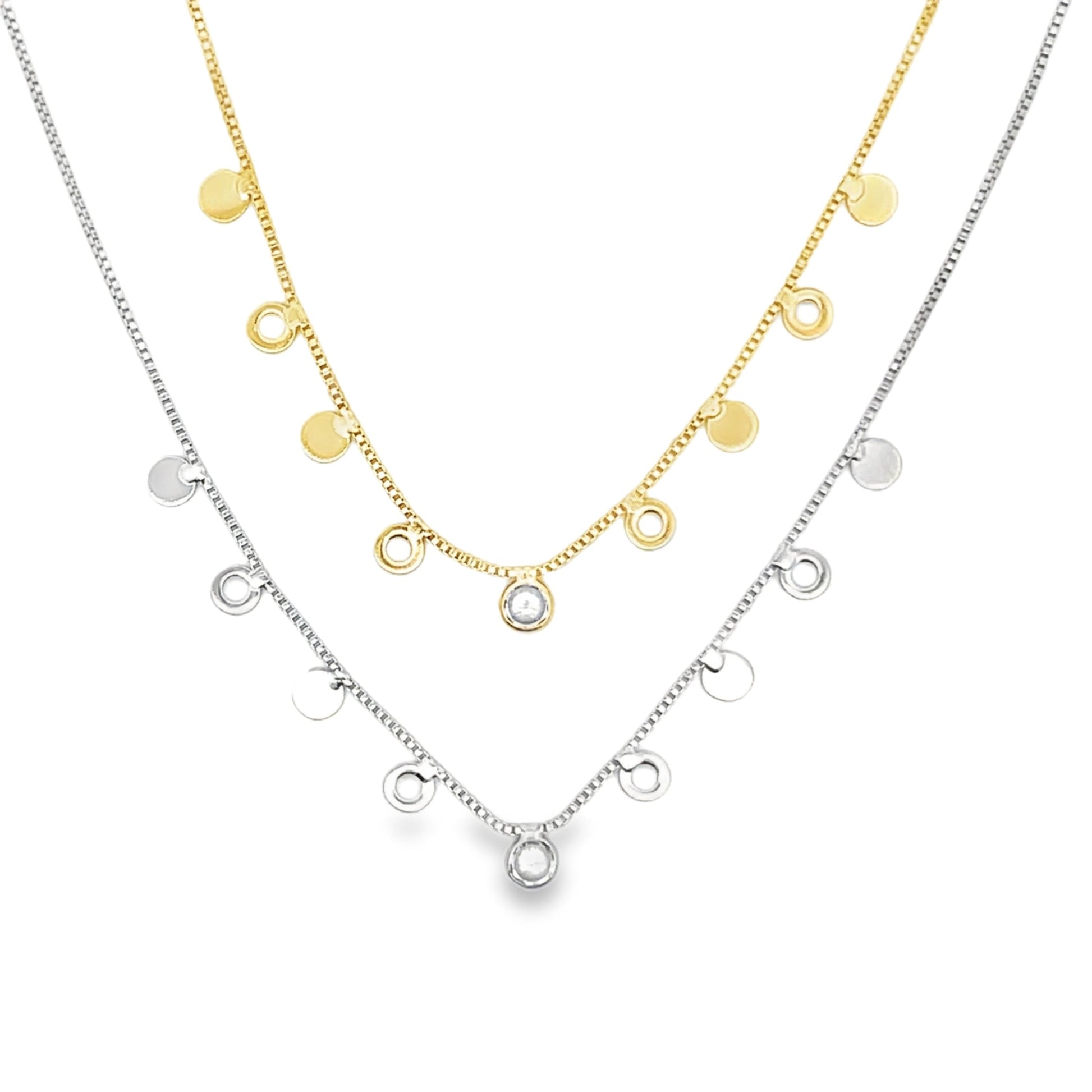 CZ Dangle Cable Chain-1