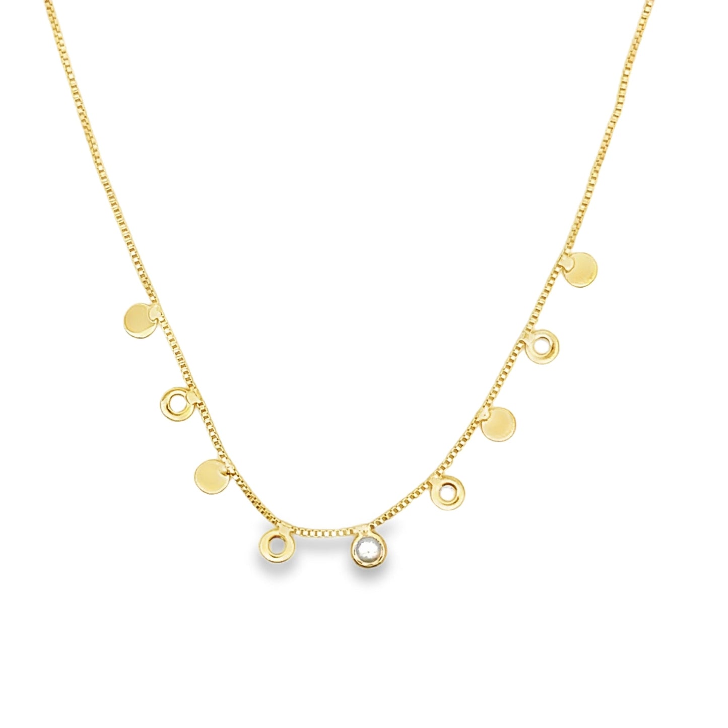 CZ Dangle Cable Chain-0