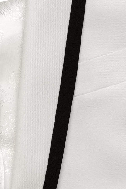 "Crew" White Tuxedo Jacket Shawl (Separates)-3