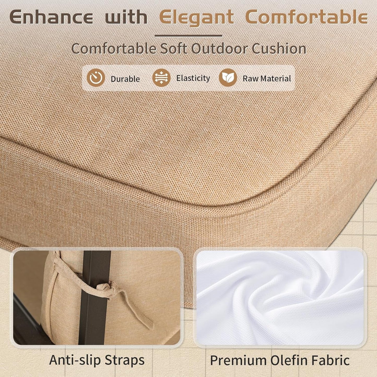 Five Piece Outdoor Metal Patio Furniture Conversation Set