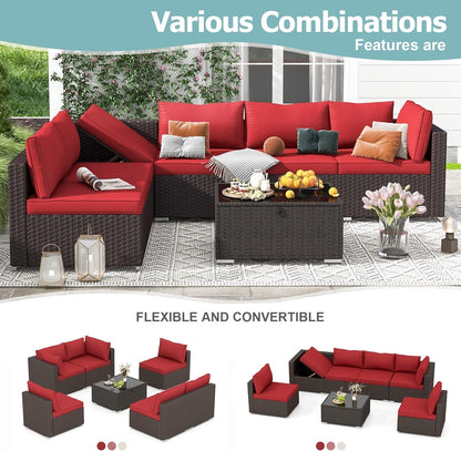 Adjustable Wicker Patio Furniture Set for Outdoor Relaxation