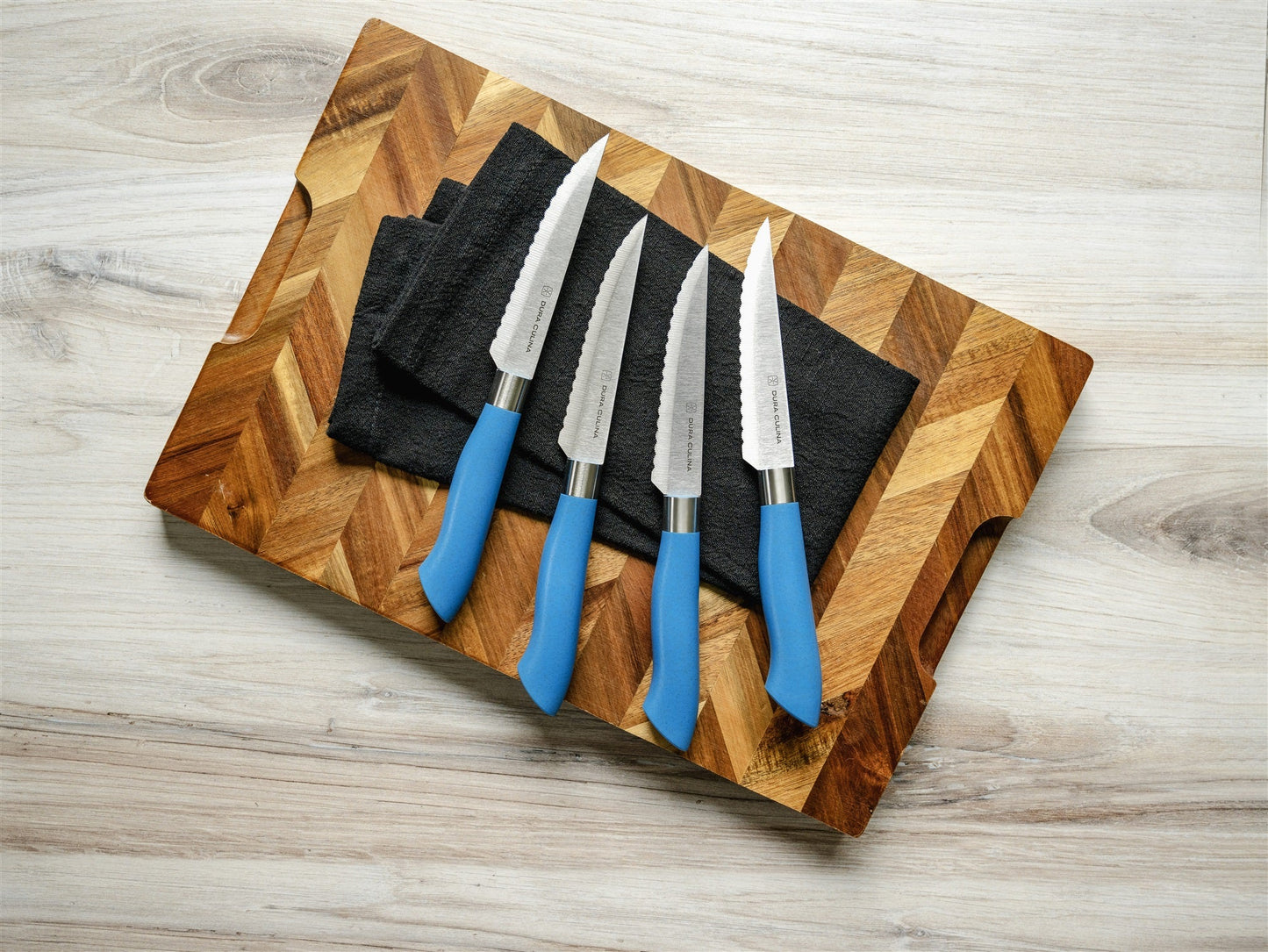 EcoCut 4 Piece Steak Knife Set, Blue
