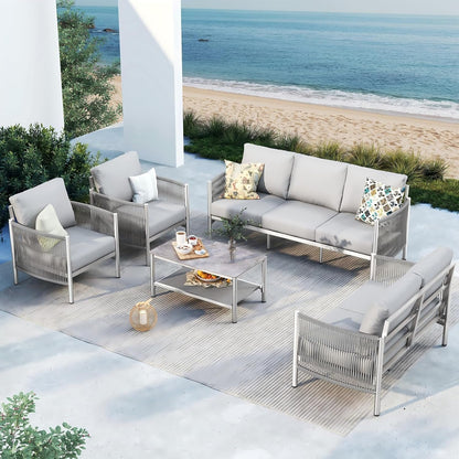 Modern Aluminum Outdoor Patio Furniture Set with Cushions