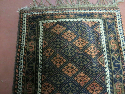 2' X 3' Antique Handmade Pakistani Bokhara Turkoman Balouchi Wool Rug Mat Nice-2