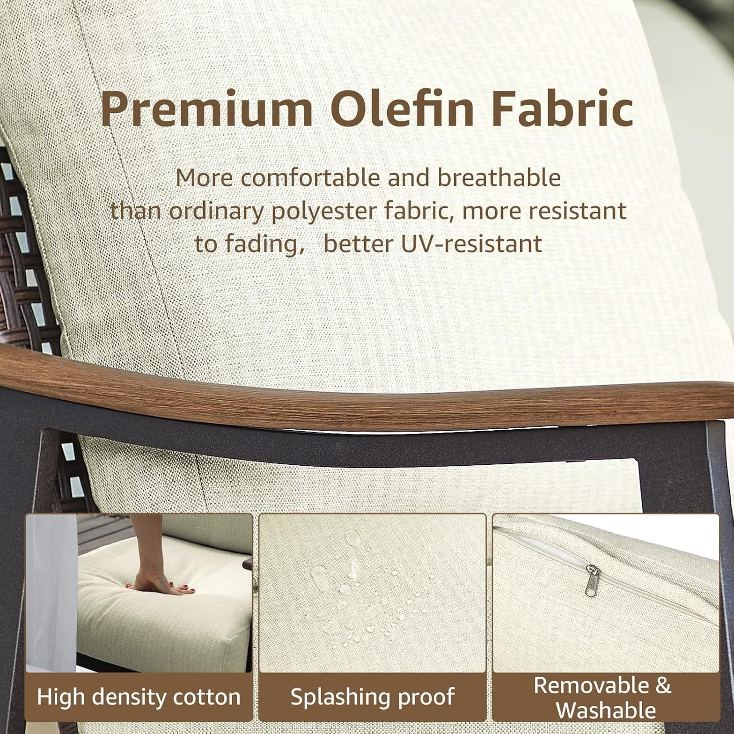 Modern 7 Piece Outdoor Patio Furniture Conversation Set