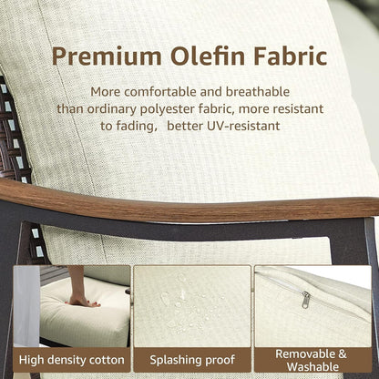 Modern 7 Piece Outdoor Patio Furniture Conversation Set