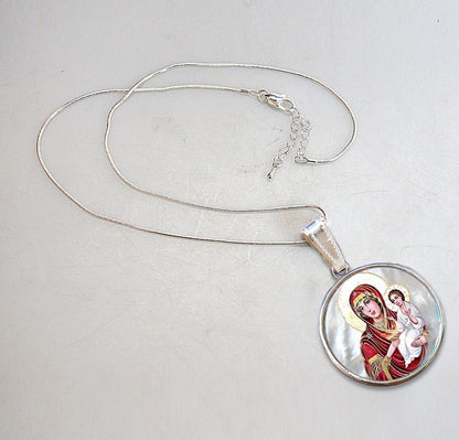 Lady of Light Silver-Plated Mother of Pearl Necklace Jewelry - 43029