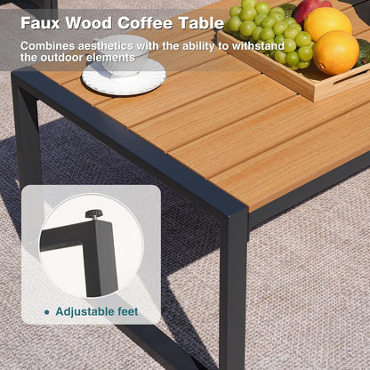 Stylish Four Piece Outdoor Patio Furniture Conversation Set