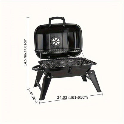 Cast Iron Charcoal Grill for Outdoor BBQ