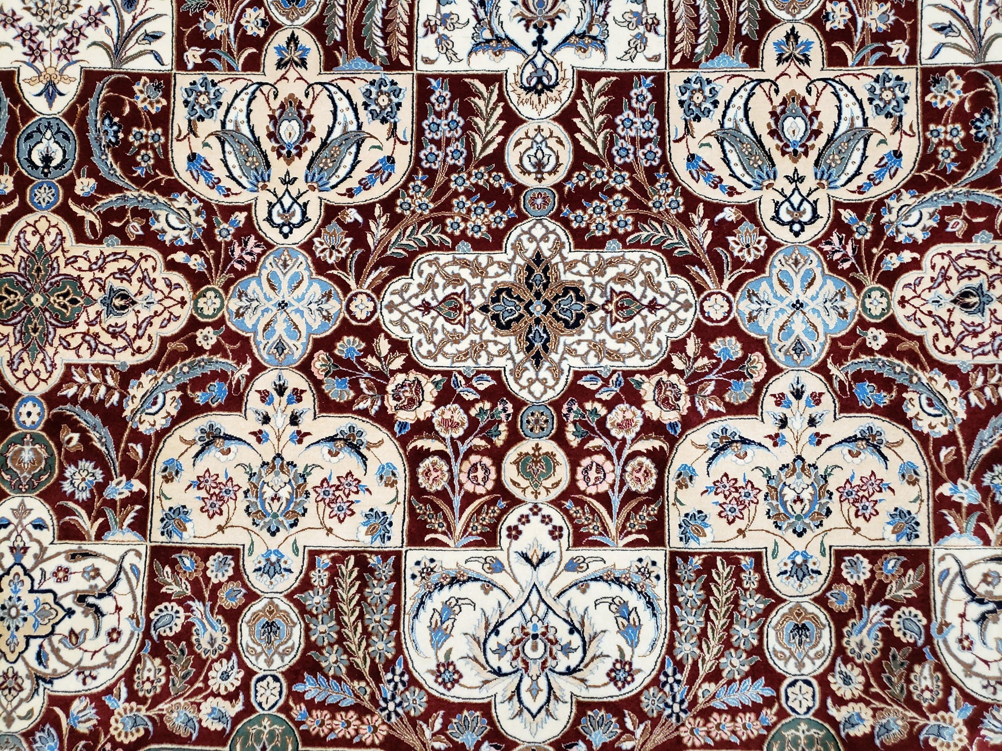 Persian Nain Rug 11x15 – Wool on Silk, Hand-Knotted, Signed Masterpiece-4