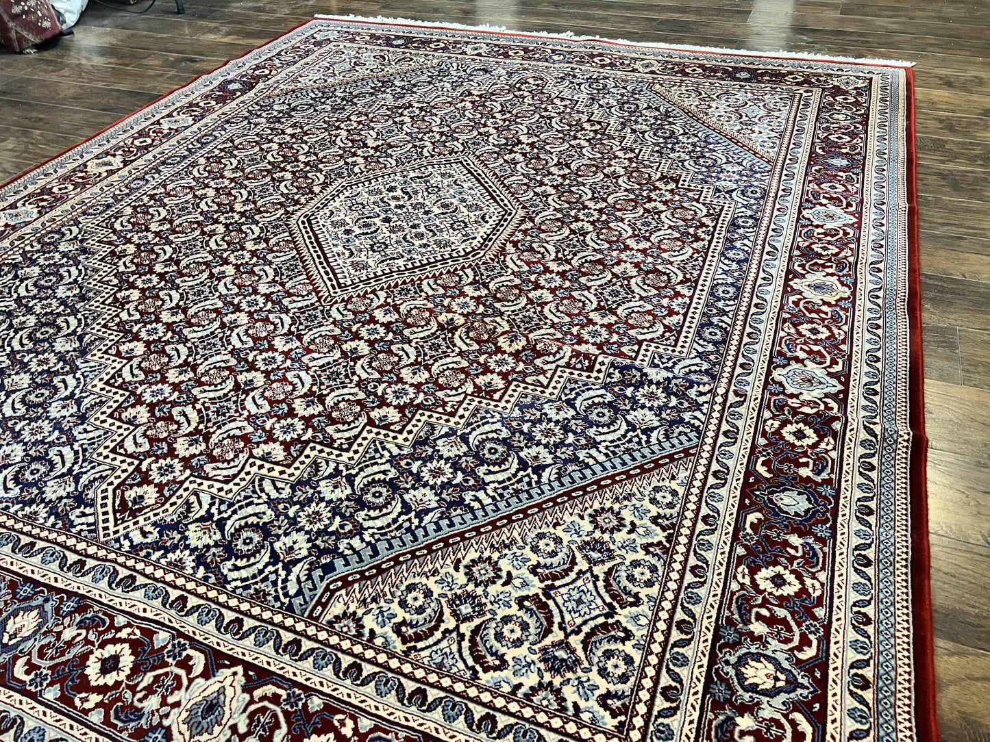 Karastan Rug 8x10, Kara Shah Red Bidjar, Belgium Power Loomed Rug, Wool Pile Karastan Rug, Vintage-1