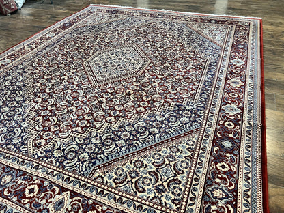 Karastan Rug 8x10, Kara Shah Red Bidjar, Belgium Power Loomed Rug, Wool Pile Karastan Rug, Vintage-1