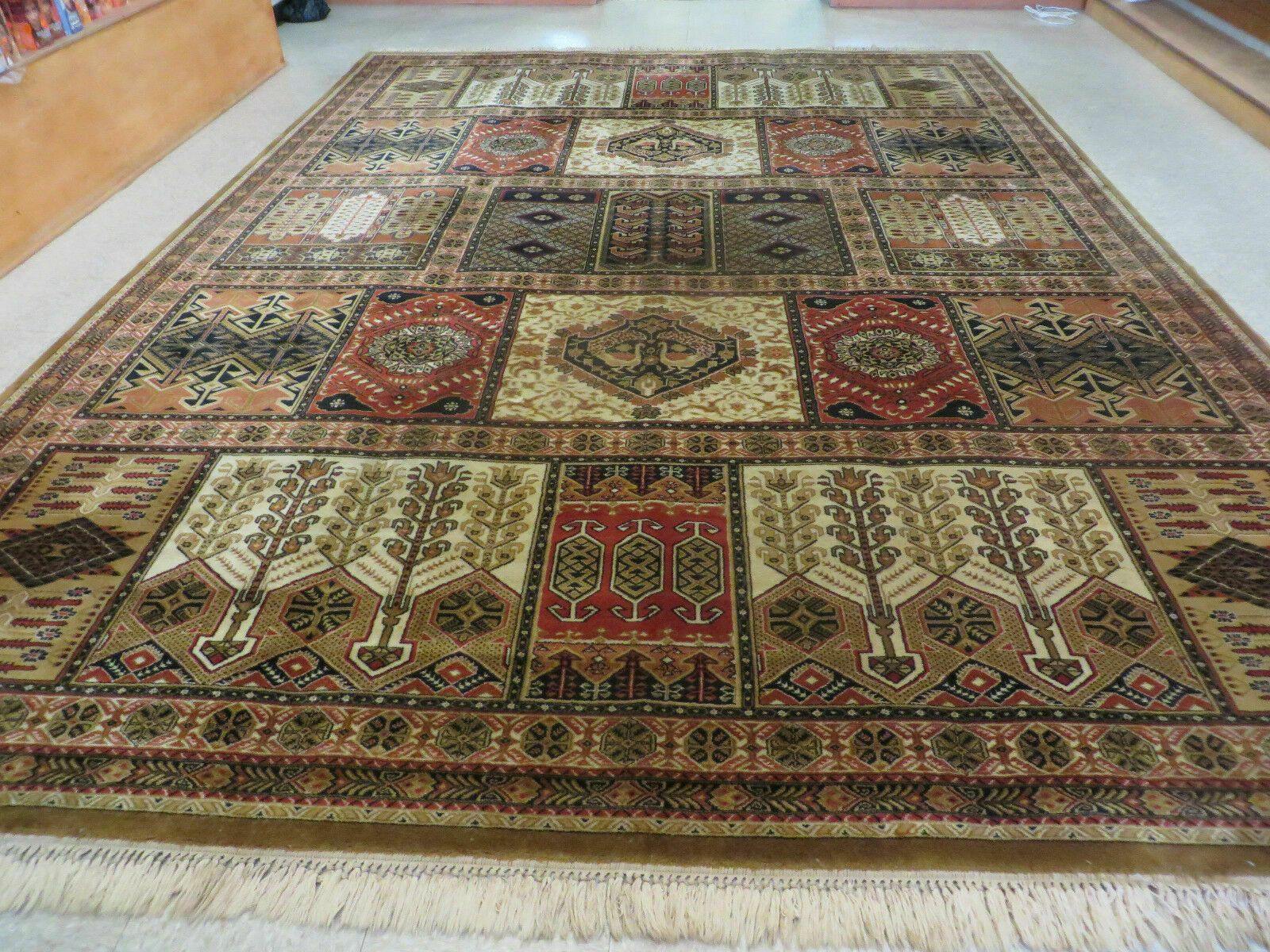 Couristan Rug 10x14, Large Belgium Power Loomed Wool Carpet 10 x 14 ft, Brown Tan Cream Oriental Rug, Living Room Rug, Large Area Rug-0