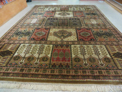 Couristan Rug 10x14, Large Belgium Power Loomed Wool Carpet 10 x 14 ft, Brown Tan Cream Oriental Rug, Living Room Rug, Large Area Rug-0