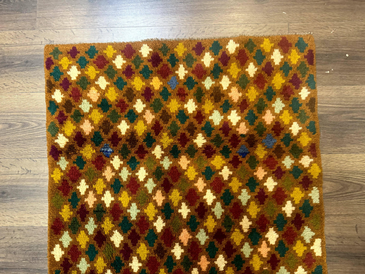 Balouch Rug 3x4, Burnt-Orange, Multicolor, Afghan Rug