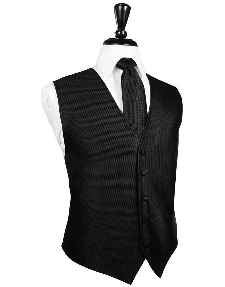Faille Silk Tuxedo Vest-0