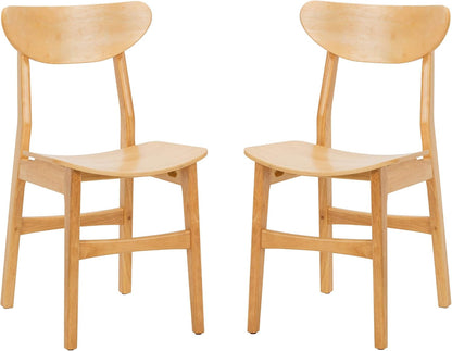 Home Lucca Retro Natural Dining Chair, Set of 2, Wood