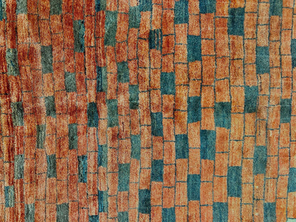 Persian Gabbeh Rug 6x8 ft, Wool Handmade Tribal Rug