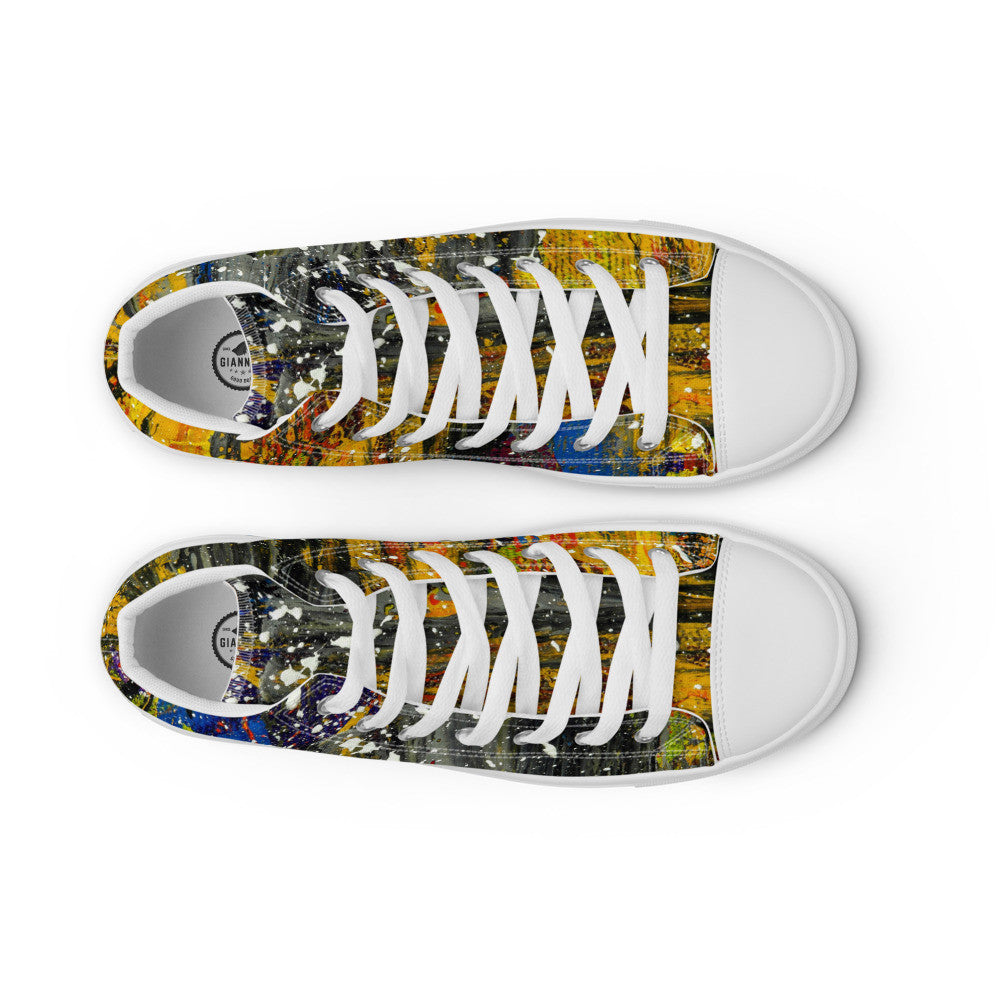 Gianneli Colours Handmade Men’s High Top Canvas Shoes