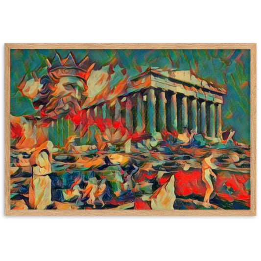 A SUNDAY UNDER ACROPOLIS V2 Premium Framed Poster