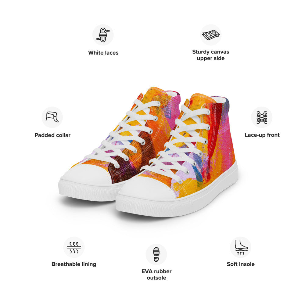 Gianneli Colours Handmade Women’s High Top Canvas Shoes