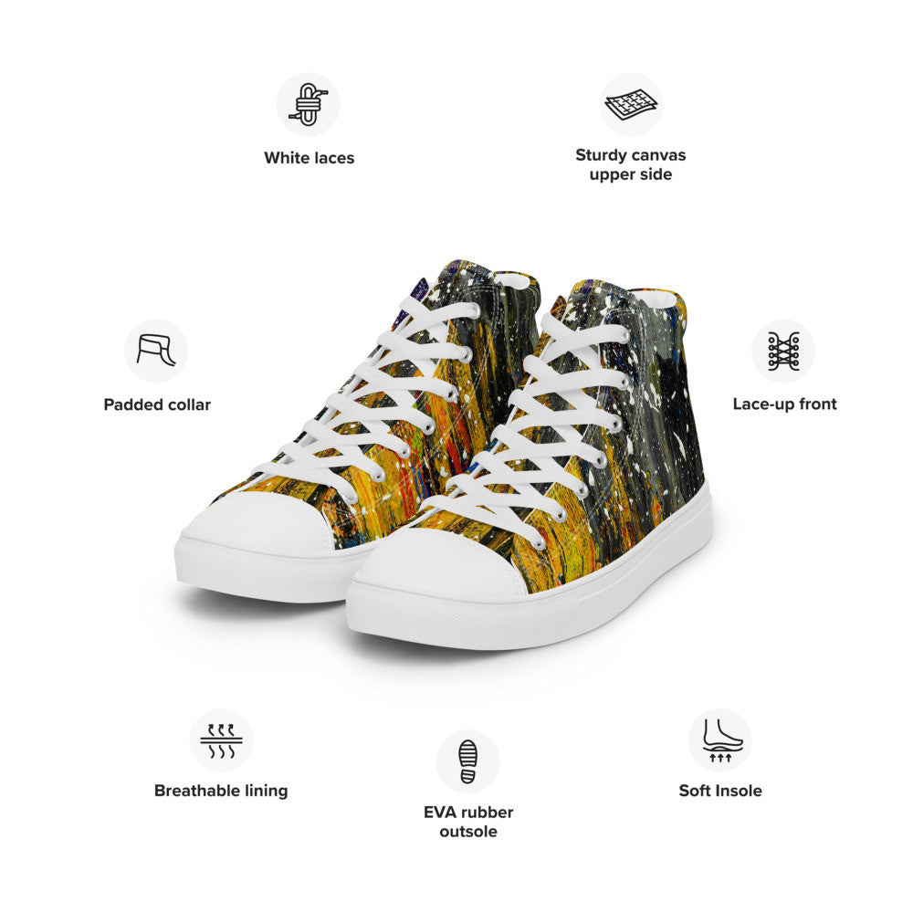 Gianneli Colours Handmade Men’s High Top Canvas Shoes