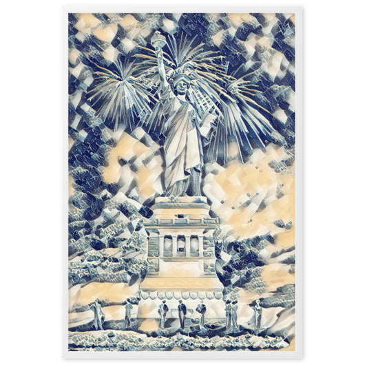 NEW YORK 4.7.1900 Velvet Edition Framed Poster-0