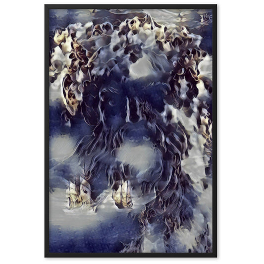 WHEN POSEIDON ASKED THE WAVES TO DANCE PREMIUM Framed Poster-0