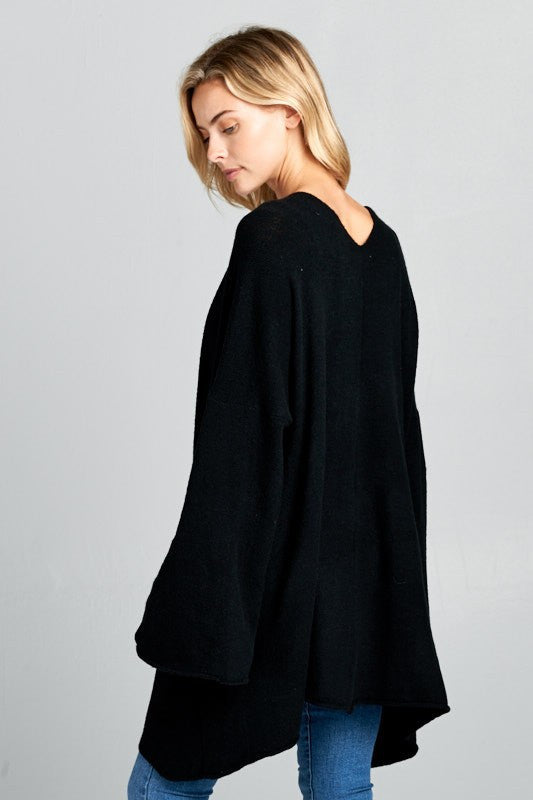 Extra Soft Oversize Open Front Kimono Cardigan-2