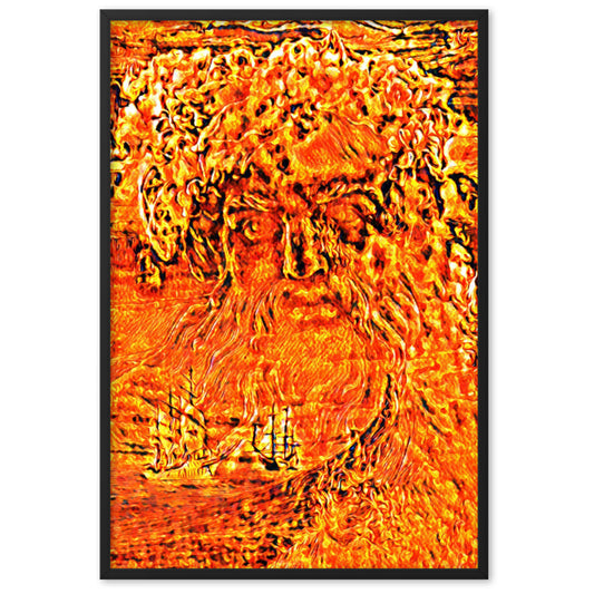 WHEN POSEIDON ASKED THE WAVES TO DANCE TALE Framed Poster-0