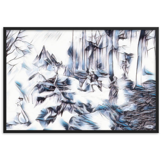 AMONG THE FOUR SEASONS YOU ARE THE FIFTH SENSE Velvet Edition Framed Poster-0