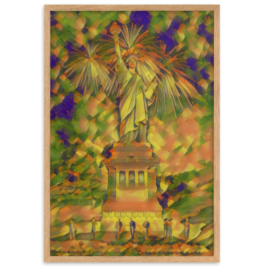 NEW YORK 4.7.1900 Velvet Edition Framed Poster-0