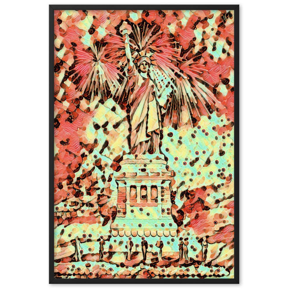 NEW YORK 4.7.1900 Velvet Edition Framed Poster-0