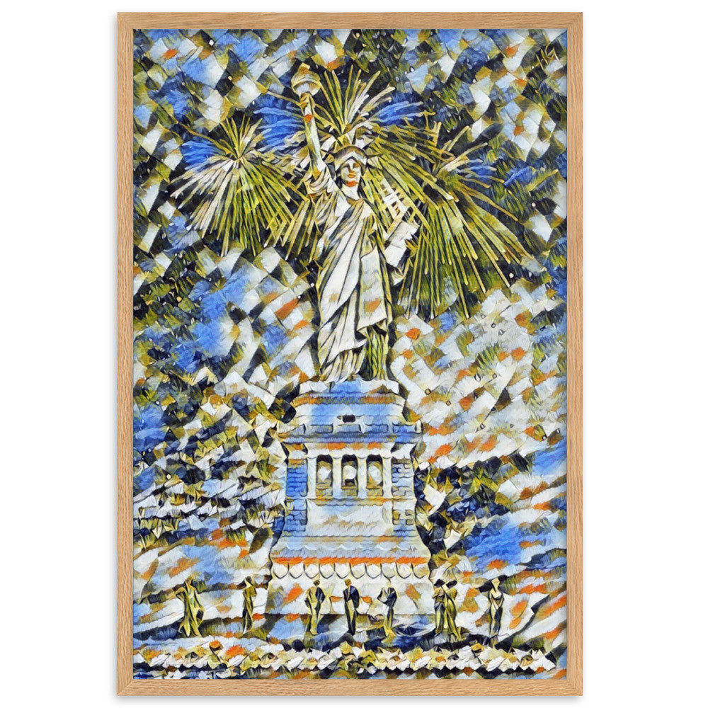 NEW YORK 4.7.1900 Velvet Edition Framed Poster-0