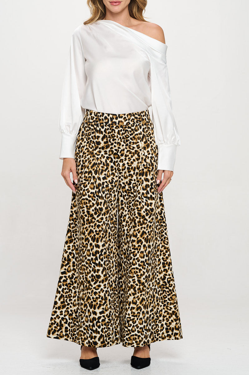 Dropped Shoulder Long Sleeve Satin Top-5