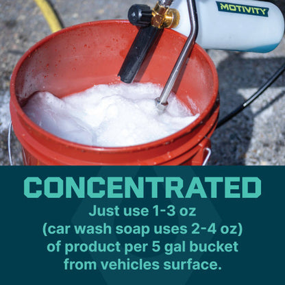 MOTIVITY Snow Foam Ceramic Car Wash Soap, Concentrated Formula, Fresh Linen Scent – 16 fl oz Motivity