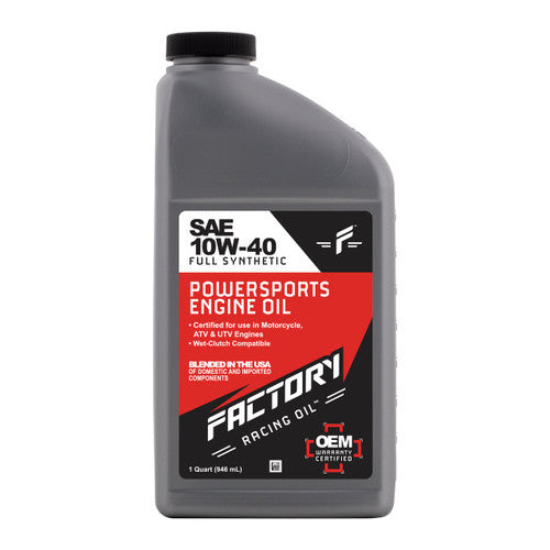 Factory Racing Parts SAE 10W-40 3qt Oil Change Kit Fits Yamaha Applications