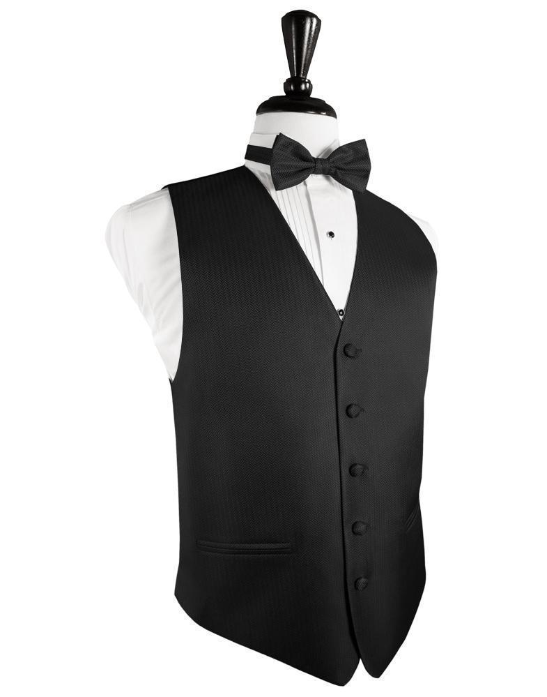 Herringbone Tuxedo Vest-0