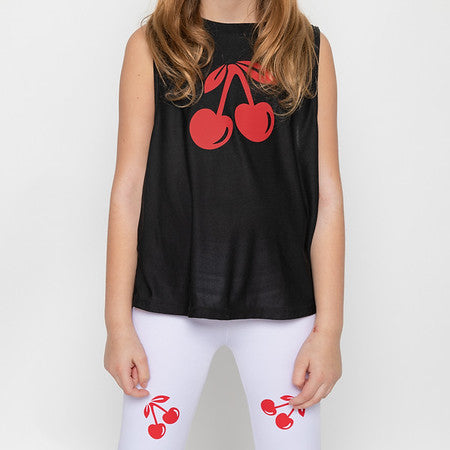 Cherries White Leggings