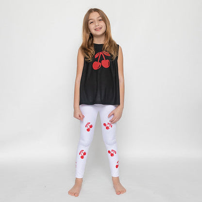 Cherries White Leggings