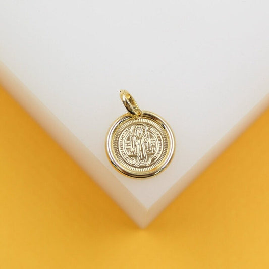 Gold Filled Saint Benedict Medallion Pendant