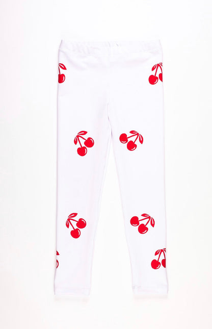 Cherries White Leggings