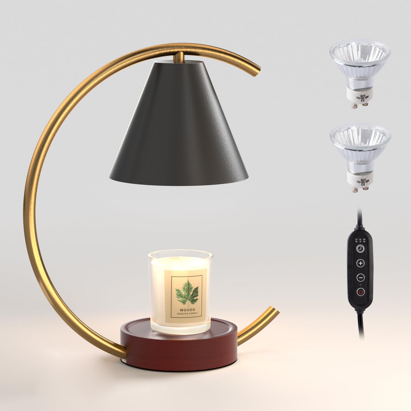 Dimmable Electric Candle Warmer with Timer and Bulbs