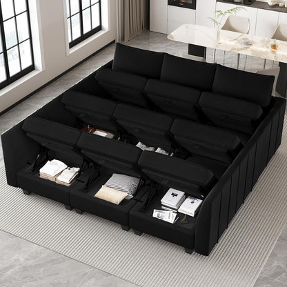 Large Modular Sectional Sofa Bed with Storage Comfort-2