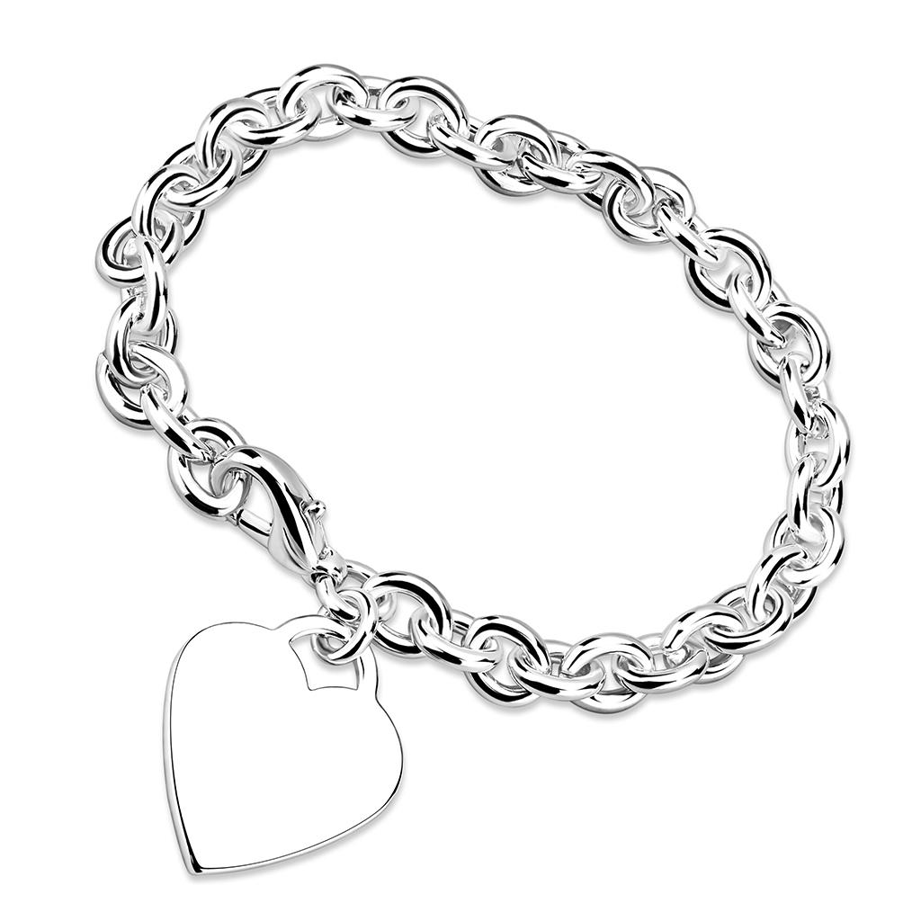 LO2549 - Silver Brass Bracelet with No Stone-0